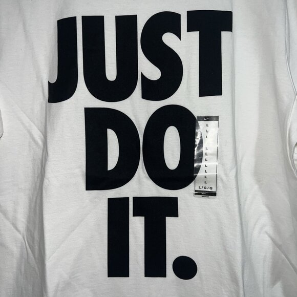 Nike Tee Sportswear Just Do It. Logo White Men’s Large - Picture 3 of 9
